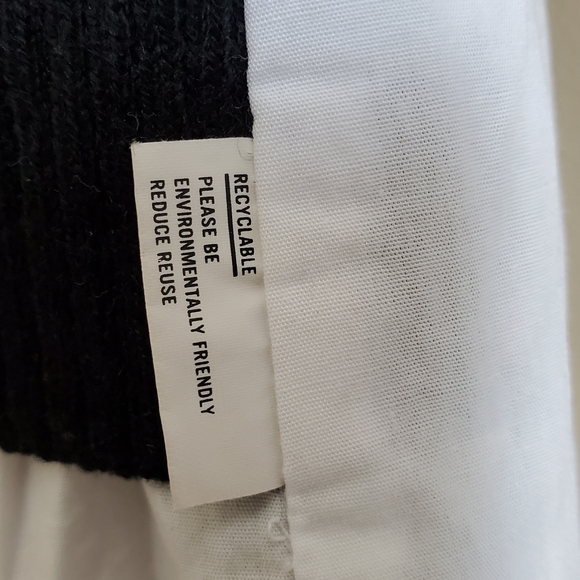 Chocoolate shirt with sweater front with stripes pattern Small size - Picture 4 of 7